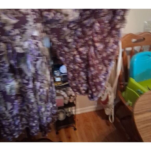 FREE PEOPLE Vintage Moon Child Purple Print  Women's Mini Dress Size Small - Picture 4 of 11